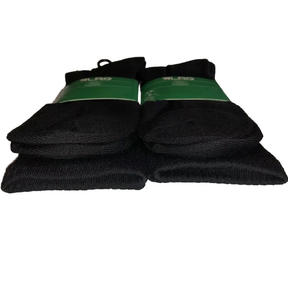 LRG Lifted Research Group Crew Socks 2 Pair Men 6.5-12 Black w/ Green Logo NEW! - Picture 7 of 8